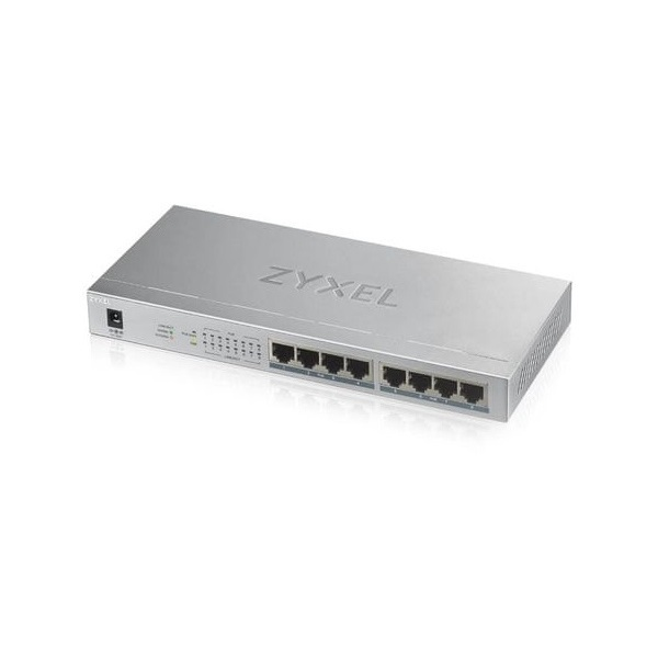 Zyxel GS1008HP Neupravljano Gigabit Ethernet (10/100/1000) Podrška za napajanje putem Etherneta (PoE) Sivo