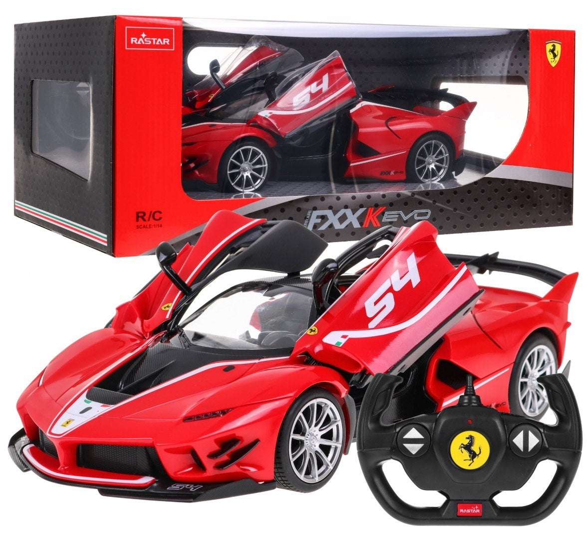 Licencirani auto na daljinsko upravljanje Ferrari FXX K EVO 1:14 RASTAR - crveni