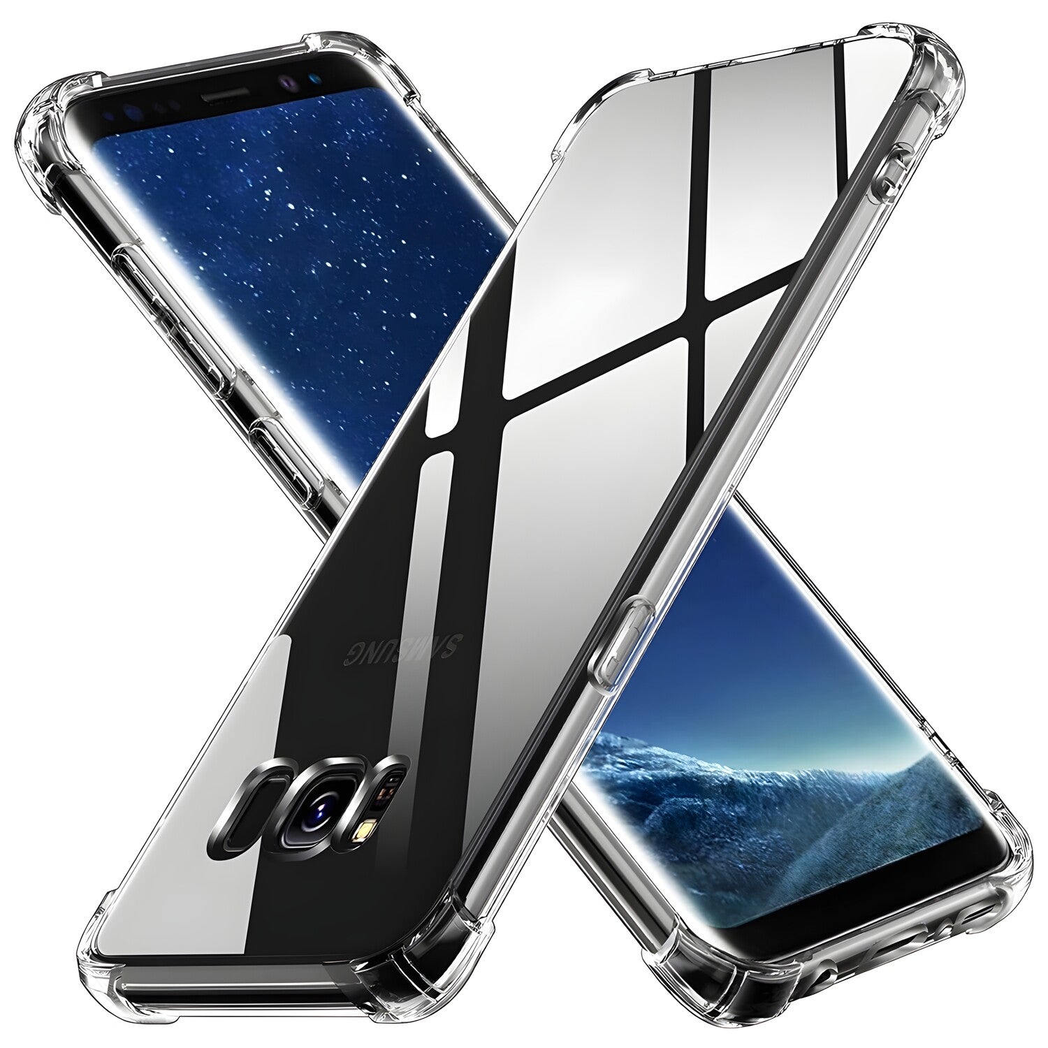 Silikonska futrola s ojačanim rubovima za Samsung Galaxy S8 Plus - Prozirna KP30017