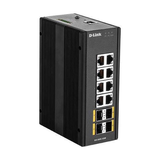 D-Link DIS‑300G‑12SW Upravljano L2 Gigabit Ethernet (10/100/1000) Crno