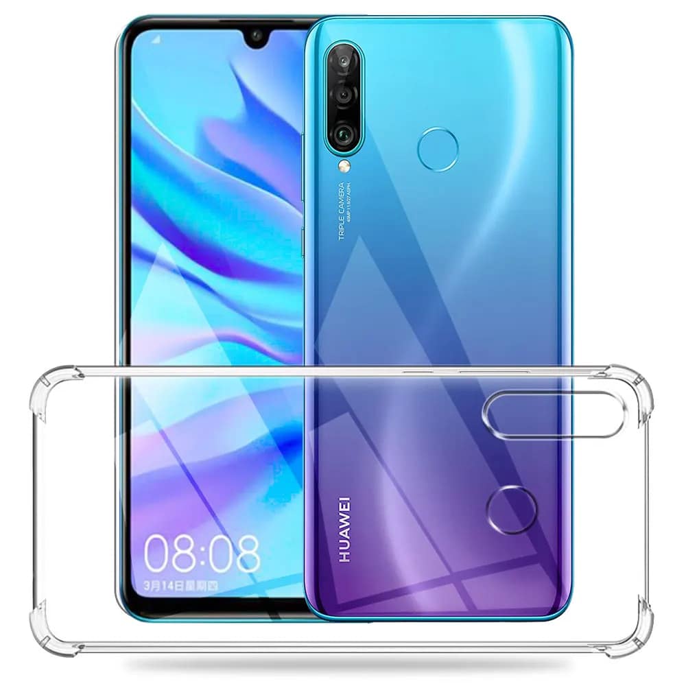 Techsuit Shockproof Clear Silicone prozirna maskica otporna na udarce za Huawei P30 Lite / P30 Lite New Edition