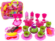 Veliki set kuhinjskog pribora u torbi - 31 element - rozi