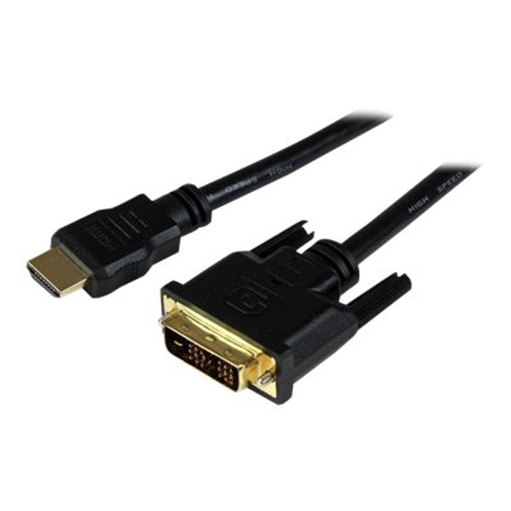StarTech.com HDDVIMM150CM prilagodnik za video kabel 1,5 m HDMI DVI-D Crno