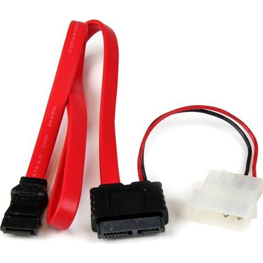 StarTech.com SLSATAF36 SATA kabel 0,9144 m SATA 13-pin SATA 7-pin + Molex (4-pin) Crveno