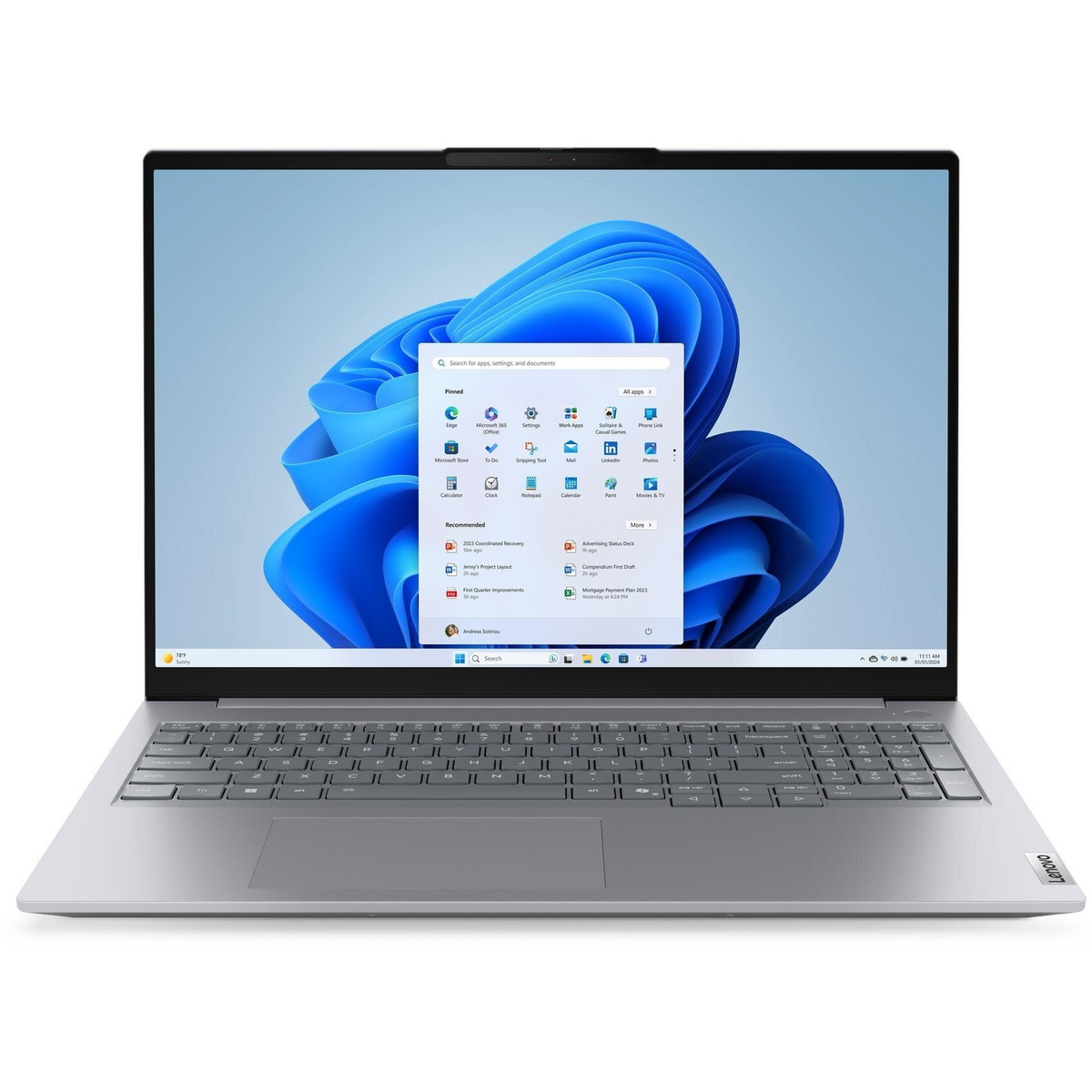 Lenovo ThinkBook 16 G9 IRL Intel Core 5 210H Prijenosno računalo 40,6 cm (16") WUXGA 16 GB DDR5-SDRAM 512 GB SSD Wi-Fi 7 (802.11be) Windows 11 Pro Sivo Engleski
