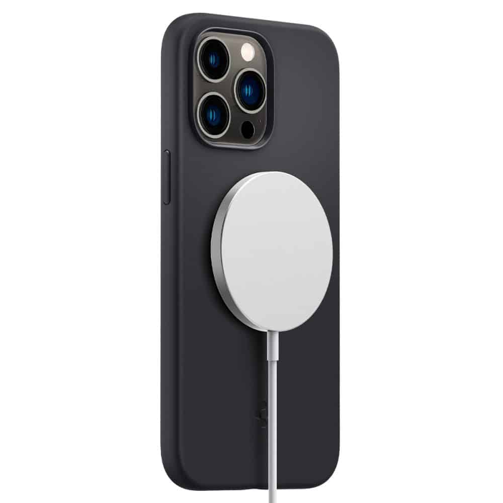 SPIGEN SILICONE FIT MAG MAGSAFE MASKA ZA IPHONE 14 PRO MAX CRNA