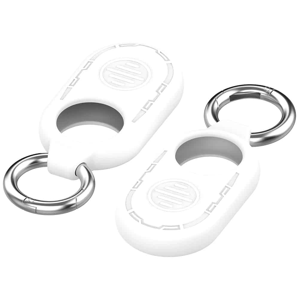Techsuit - Mosolygó szilikon tok Samsung Galaxy SmartTag2 - Fehér