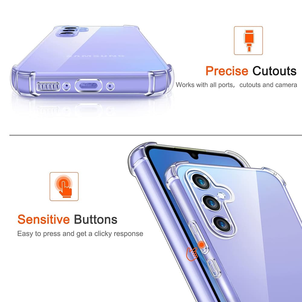 Techsuit Shockproof Clear Silicone prozirna maskica otporna na udarce za Samsung Galaxy A15 4G / A15 5G