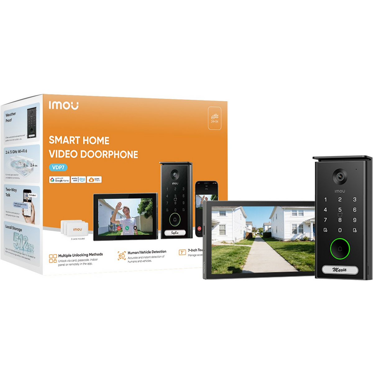 Imou VDP7 videointerfonski sustav 5 MP 17,8 cm (7") Crno