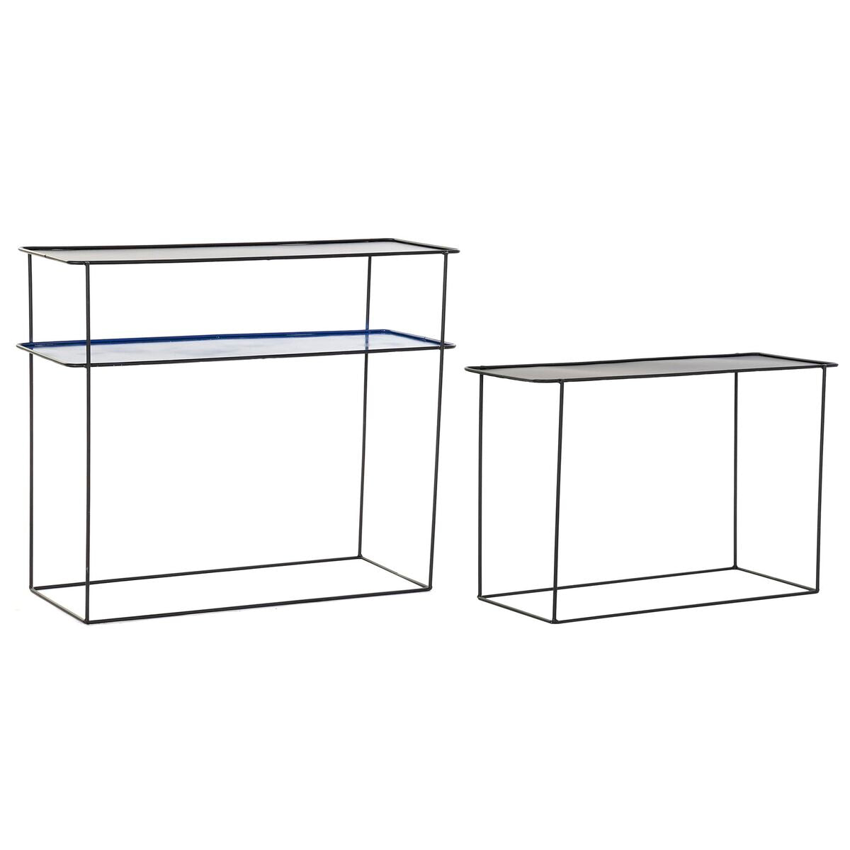 Set namještaja DKD Home Decor Plava Crna 70 x 27 x 45 cm 40 x 27 x 45 cm 80 x 27 x 65 cm 80 x 27,5 x 65 cm