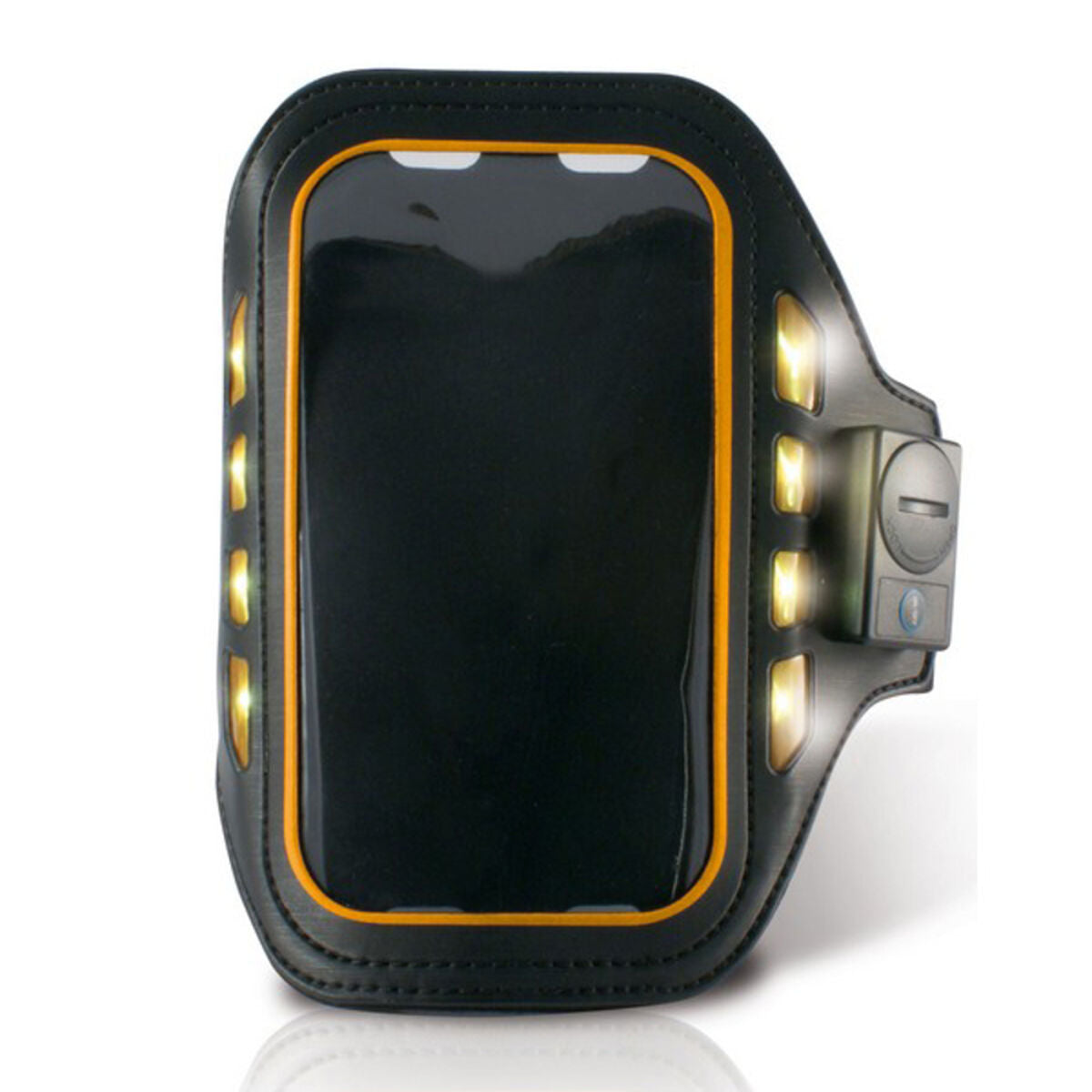 Sportska Narukvica s LED Svjetlom KSIX 4" Crna Neopren