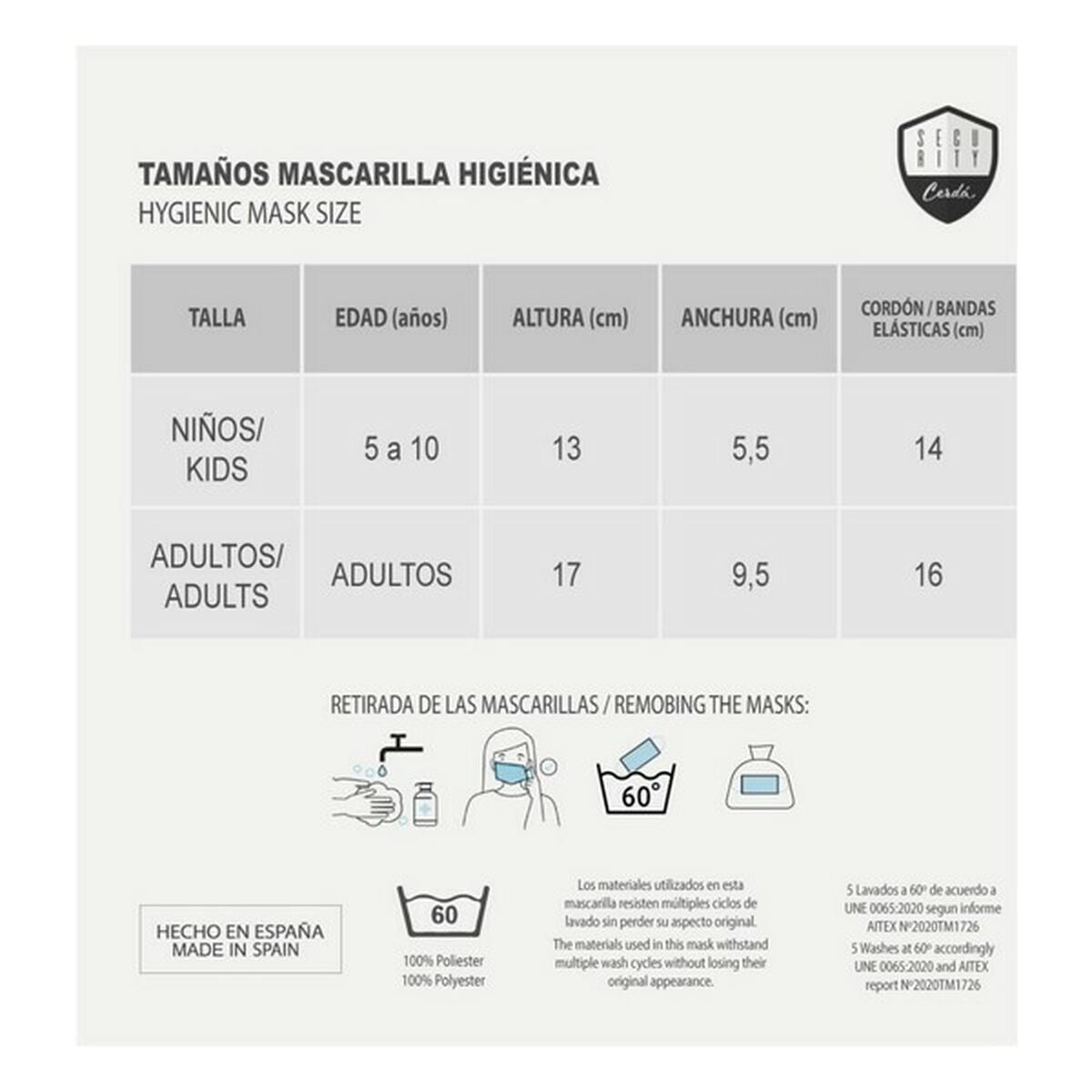 Higijenska maska Marvel Children's Crvena