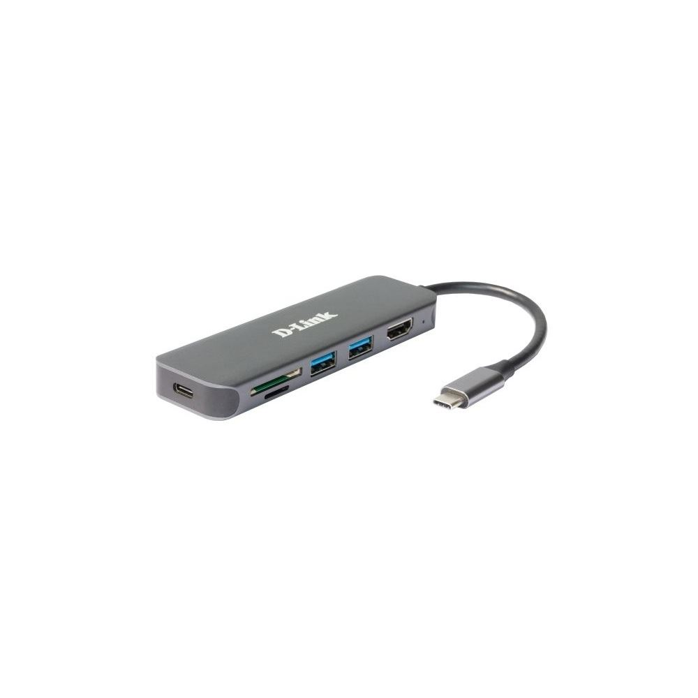 D-Link DUB-2327 priključna stanica i replikator porta za prijenosno računalo Žičano USB Tip-C Sivo