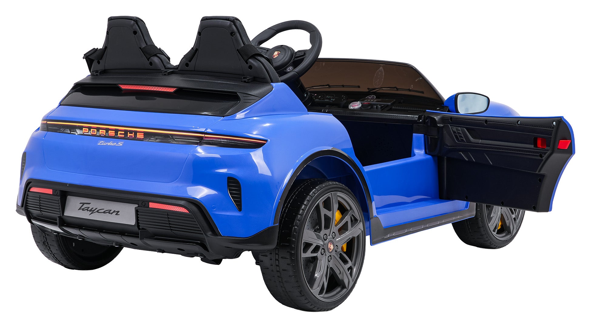 Licencirani auto na akumulator Porsche Taycan Turbo S - dvosjed - plavi