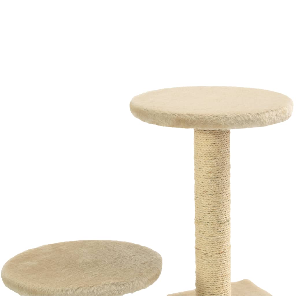 Penjalica za mačke sa stupovima za grebanje od sisala 60 cm bež