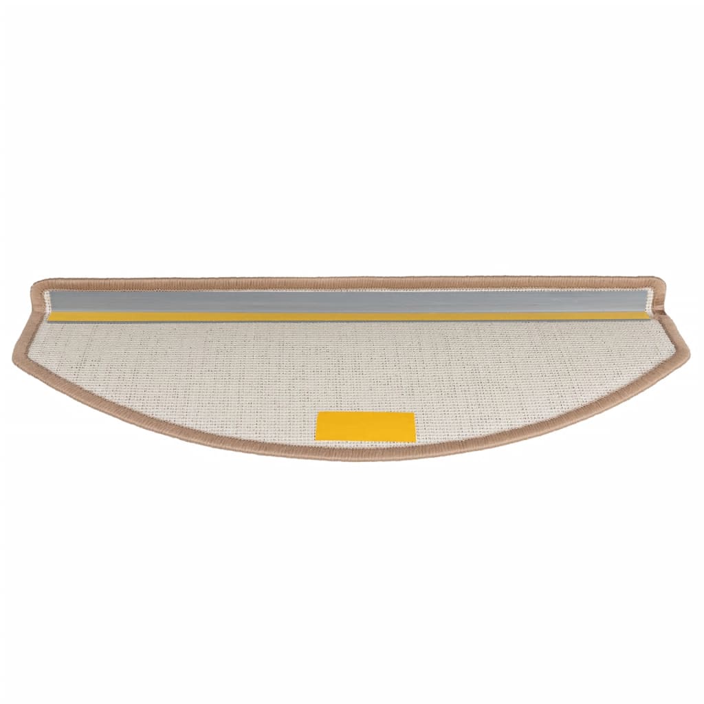 Prostirke za stepenice 15 kom 65x24x4 cm svijetlosmeđe poluokrugle velike