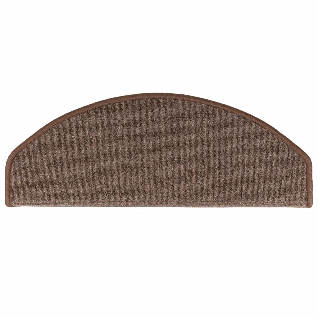 Prostirke za stepenice 15 kom 65x24x4 cm boje kave, poluokrugle, velike