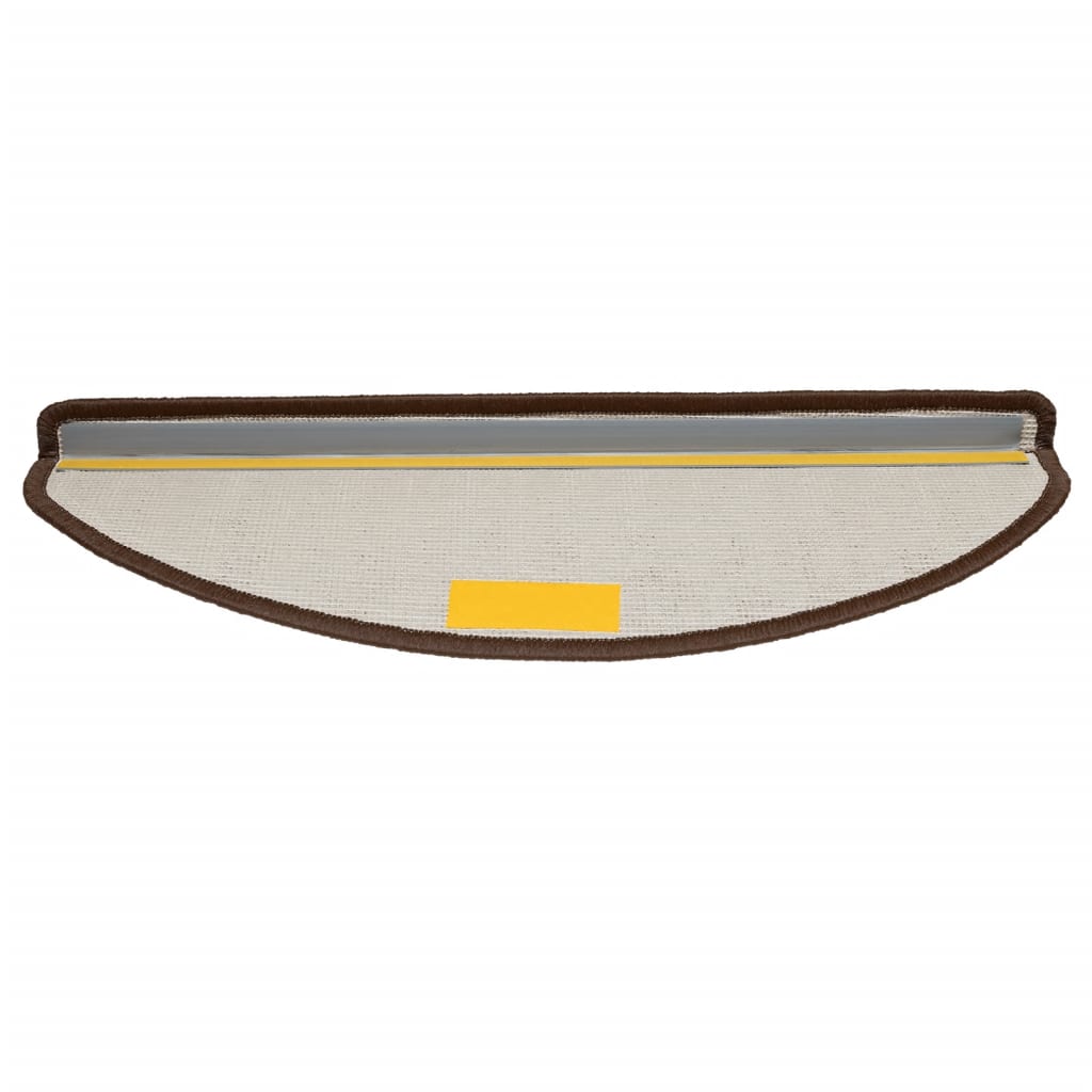 Prostirke za stepenice 15 kom 65x21x4 cm Smeđe poluokrugle velike