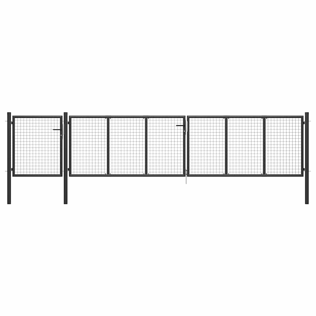 Vrtna vrata čelična 500 x 100 cm antracit