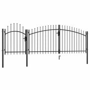 Vrtna vrata Woerden čelik 1x4 m crna