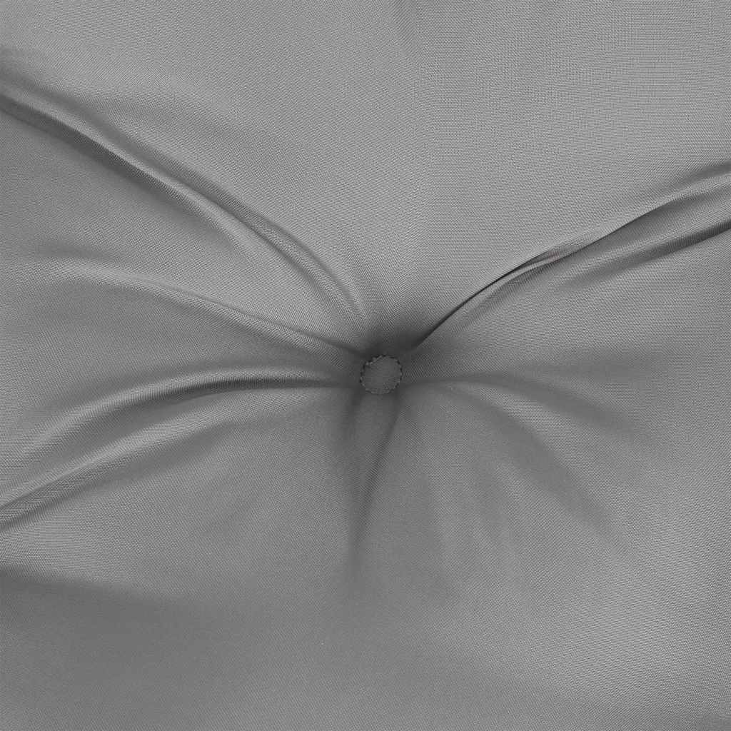 Jastuk za palete 120 x 80 x 12 cm sivi od tkanine