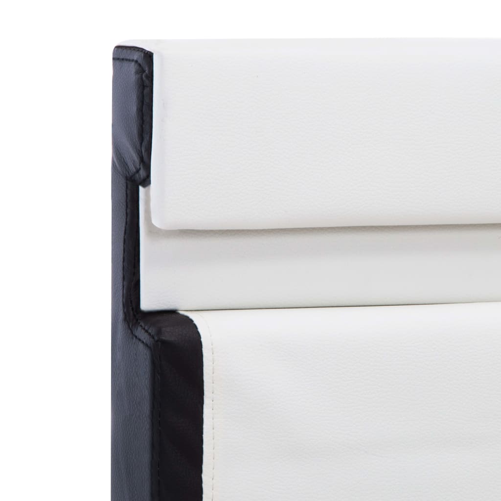 Okvir za krevet od umjetne kože LED bijeli 160 x 200 cm