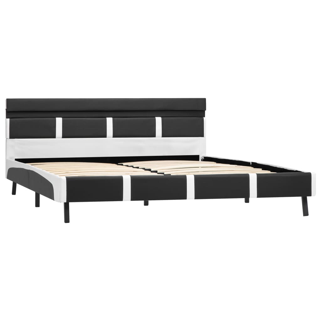 Okvir za krevet od umjetne kože s LED svjetlom sivi 140x200 cm