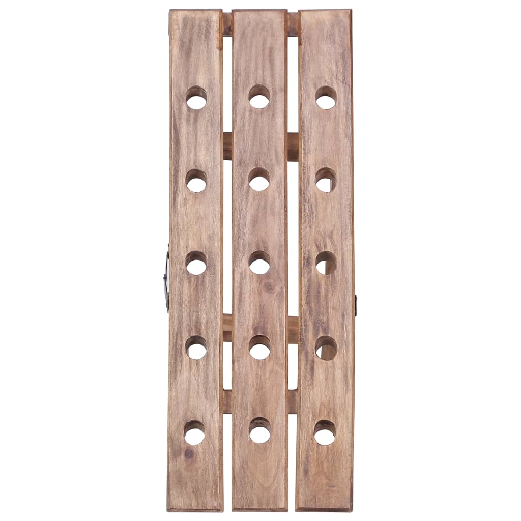 Stalak za vino za 15 boca 26x50x70 cm masivno drvo mahagonija