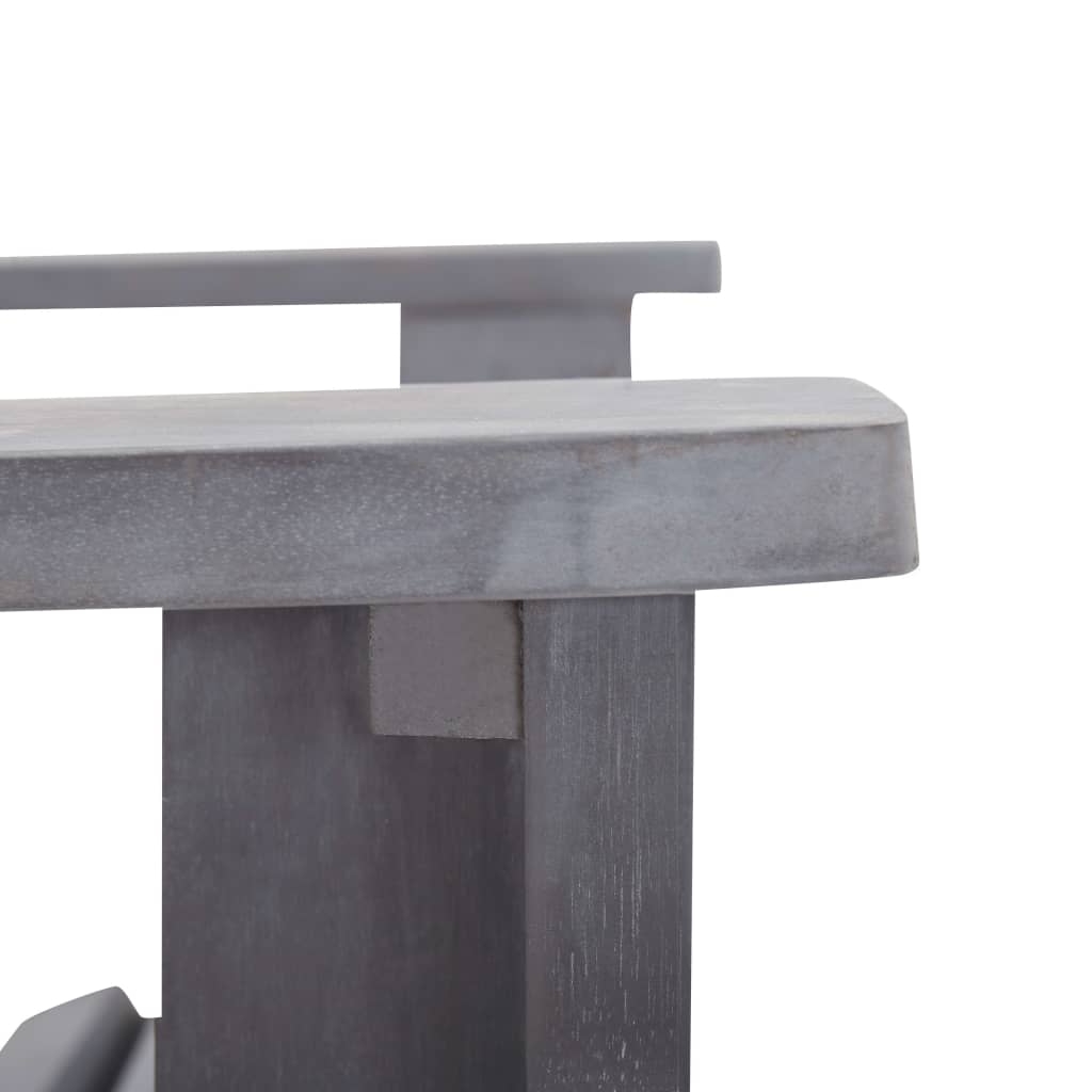 Stolica Adirondack od masivnog bagremovog drva siva