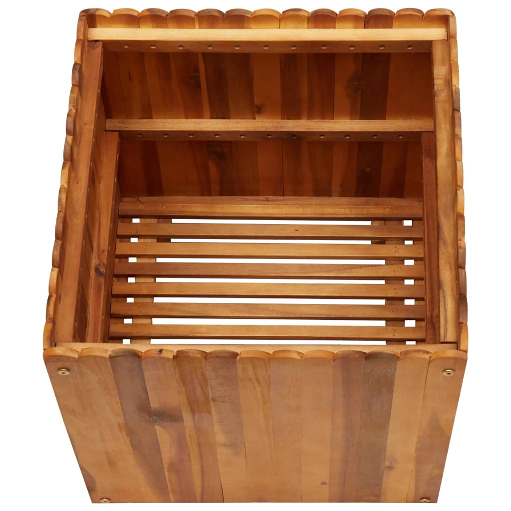Vrtna posuda za sadnju od masivnog bagremovog drva 50x50x50 cm