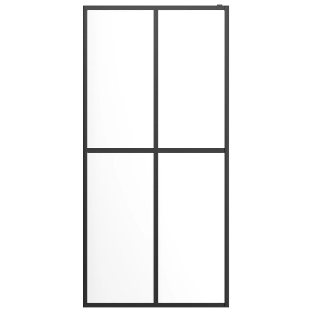 Pregrada za tuširanje od prozirnog kaljenog stakla 80 x 195 cm