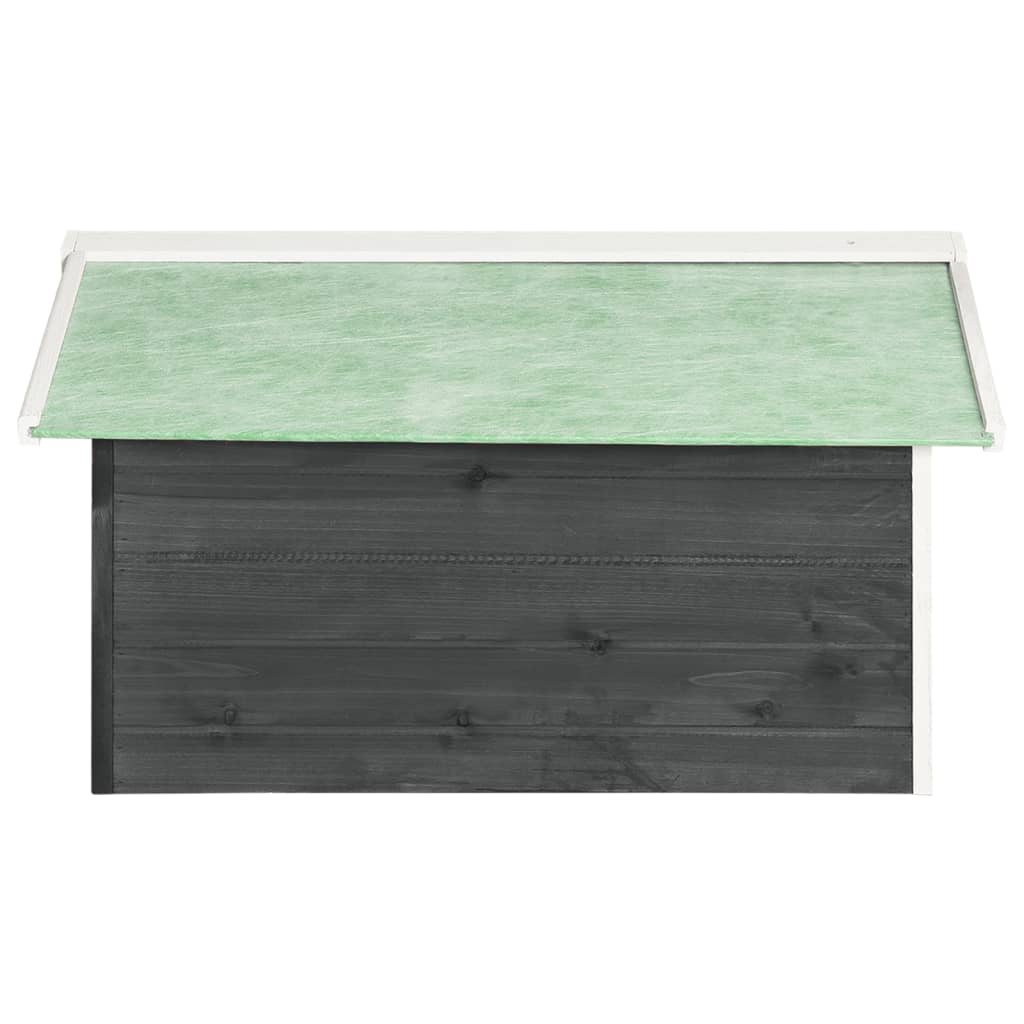 Garaža za robotsku kosilicu 72x87x50 cm sivo-bijela od jelovine