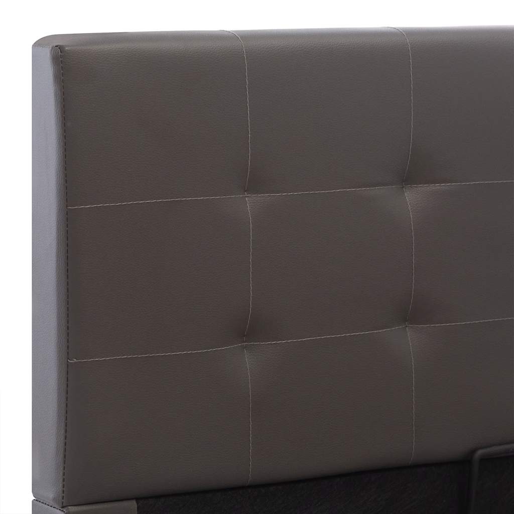 Hidraulični okvir za krevet od umjetne kože sivi 120 x 200 cm