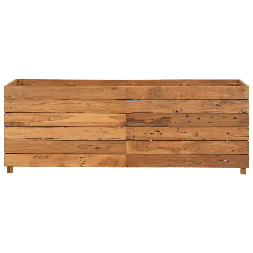 Povišena gredica 150 x 40 x 55 cm reciklirana tikovina i čelik
