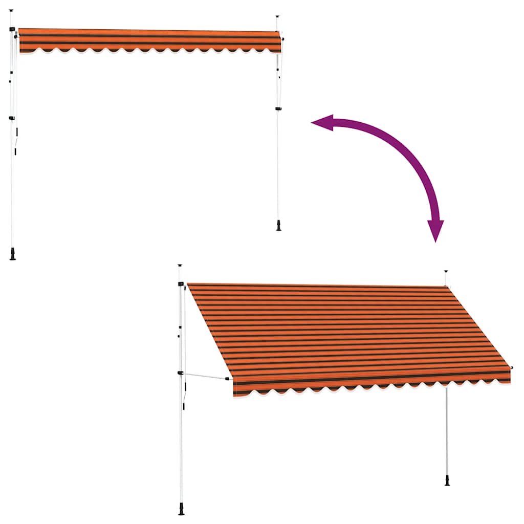 Tenda na ručno uvlačenje 400 cm narančasto-smeđa