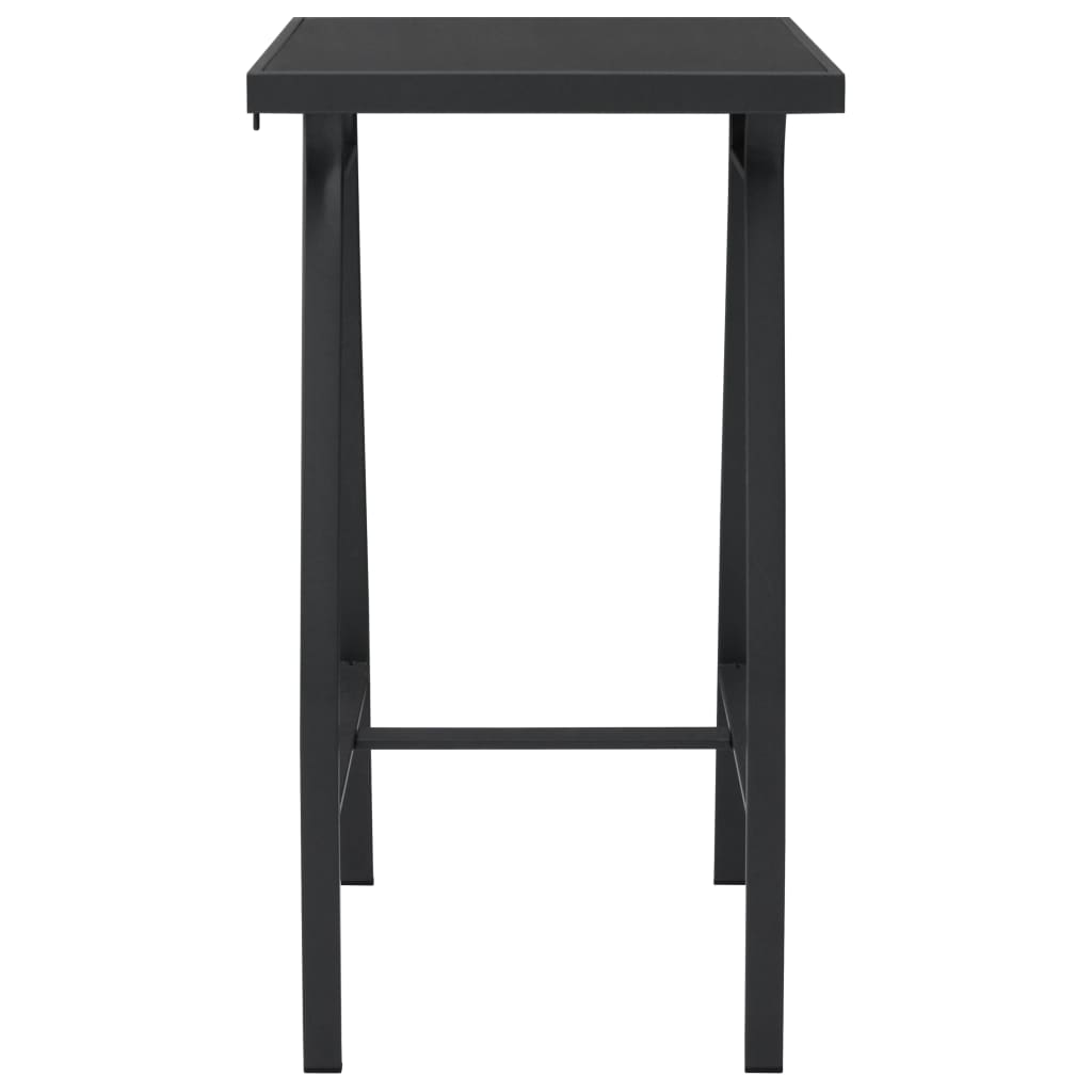 Vrtni barski stol crni 60 x 60 x 110 cm od kaljenog stakla