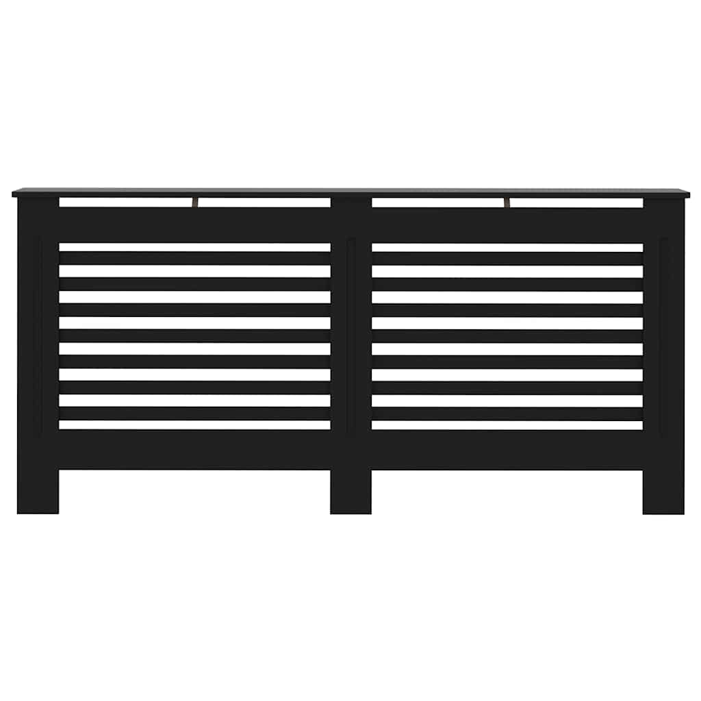 Pokrov za radijator crni 172 x 19 x 81,5 cm MDF