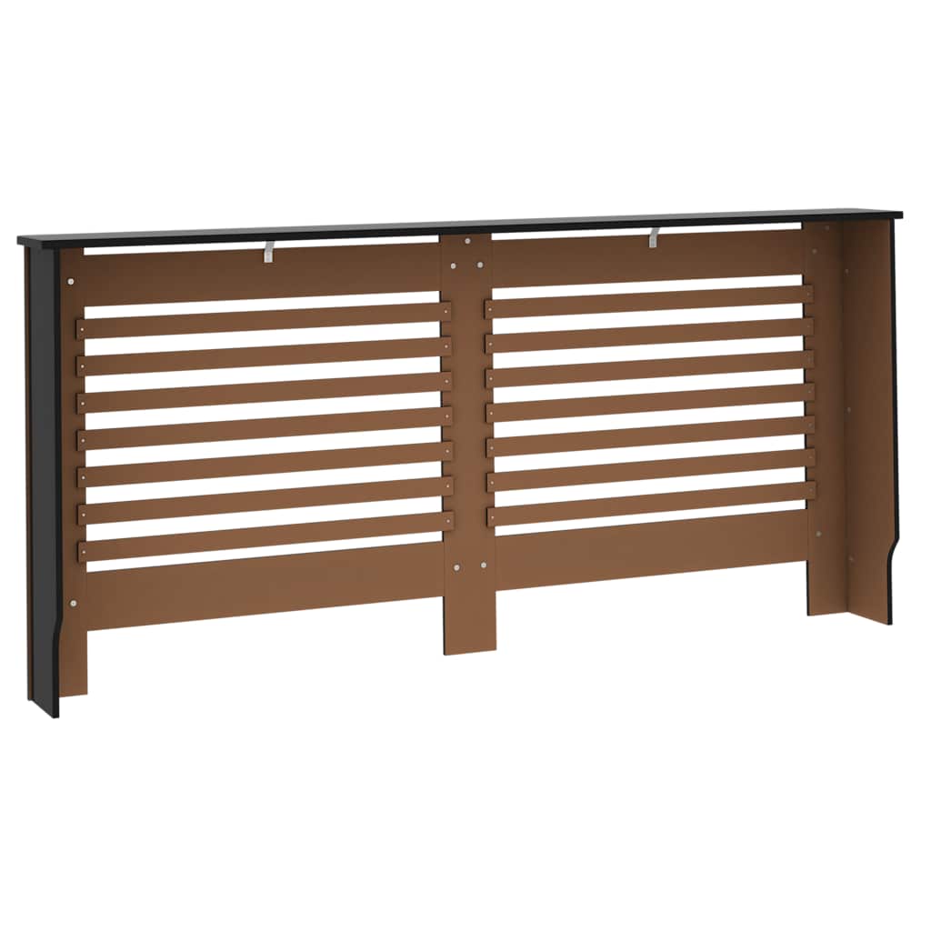Pokrov za radijator crni 172 x 19 x 81,5 cm MDF