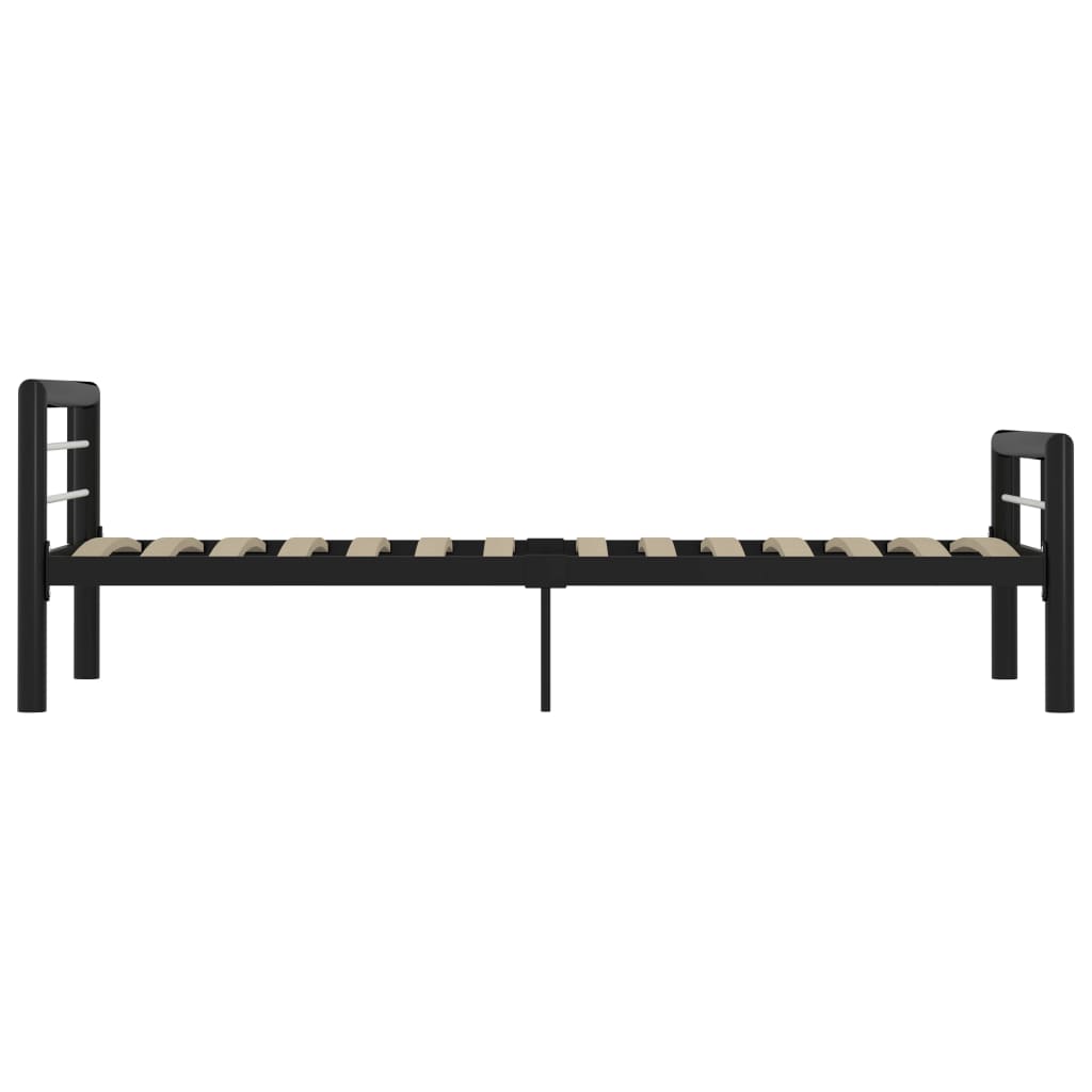 Okvir za krevet crno-bijeli metalni 100 x 200 cm
