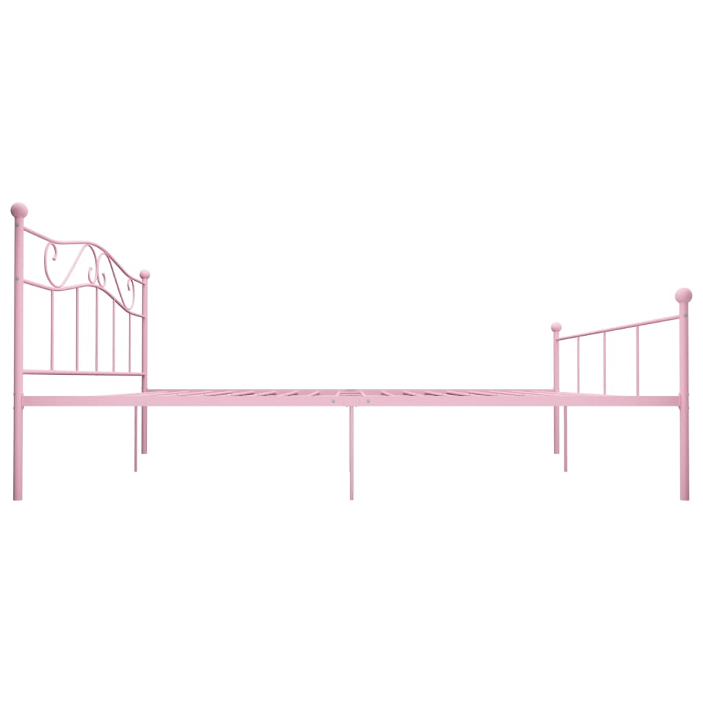 Okvir za krevet ružičasti metalni 200 x 200 cm