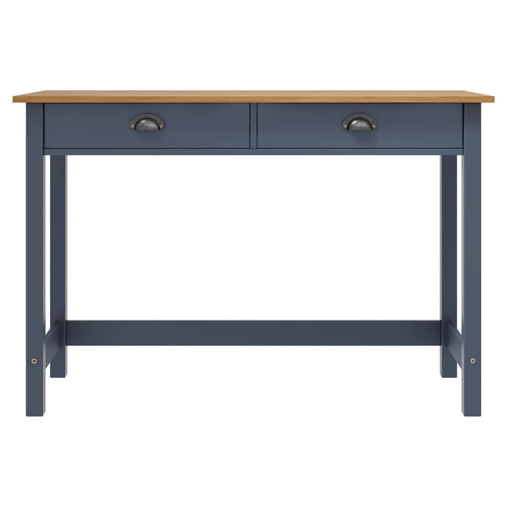Konzolni stol Hill s 2 ladice sivi 110 x 45 x 74 cm od borovine
