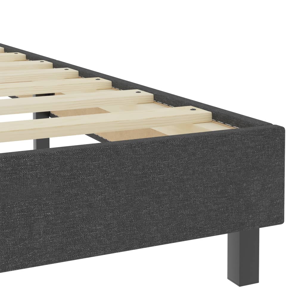 Krevet od tkanine s oprugama tamnosivi 200 x 200 cm