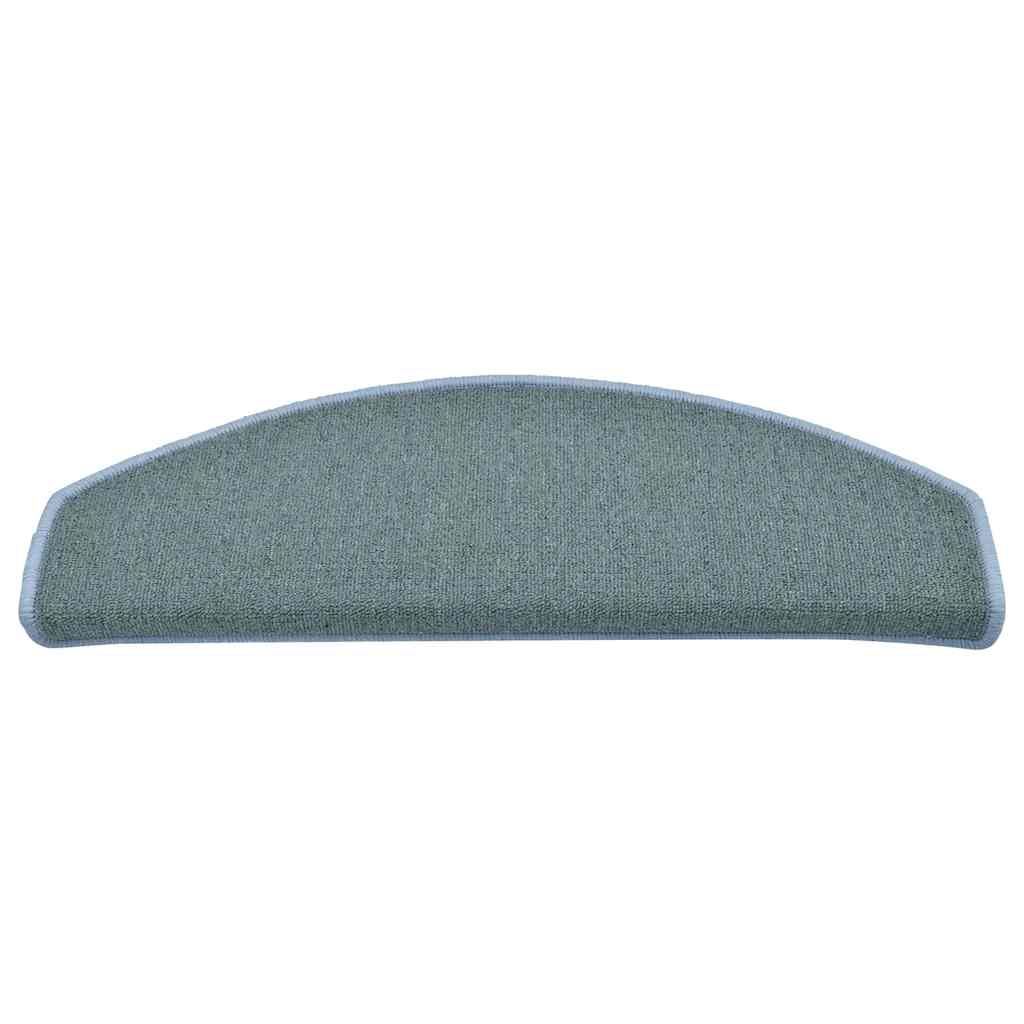 Prostirke za stepenice 15 kom 65x24x4 cm morsko plave poluokrugle velike