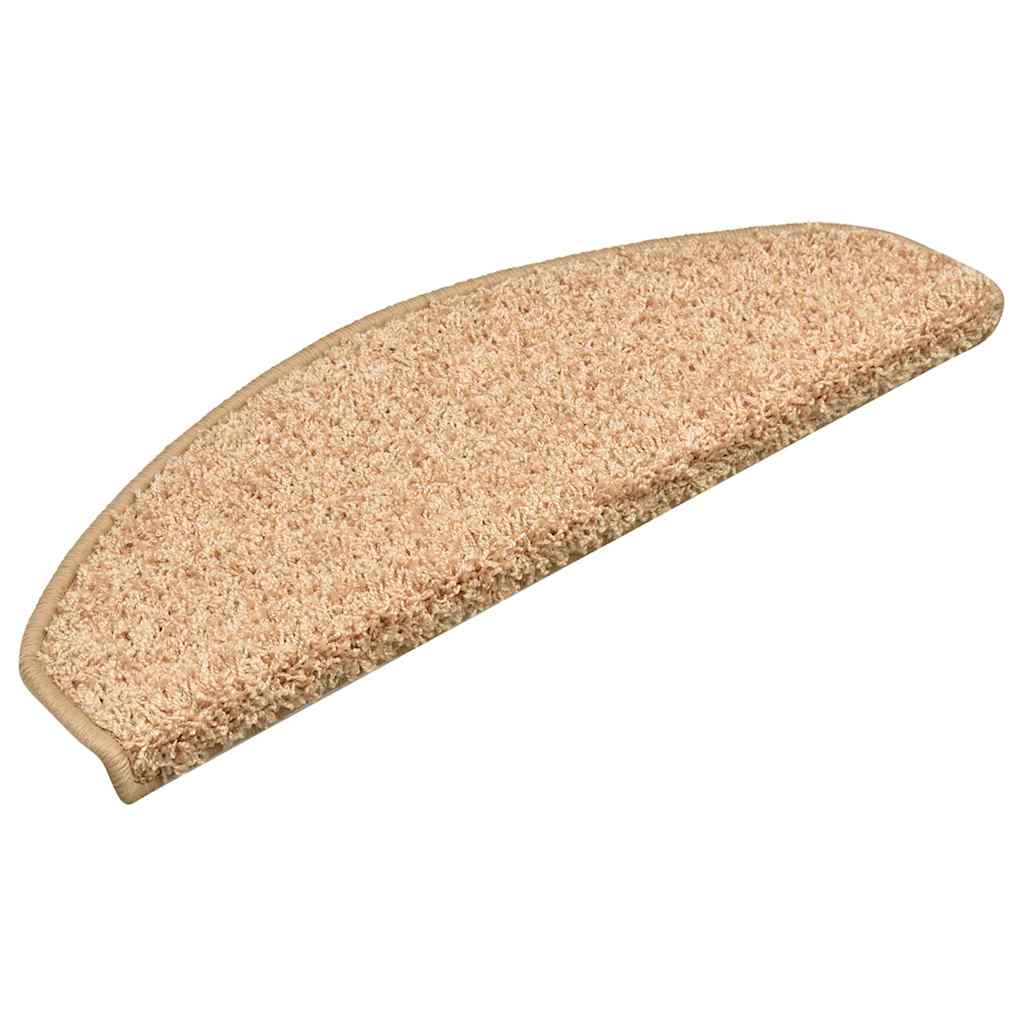 Prostirke za stepenice 15 kom 65x21x4 cm zlatne poluokrugle velike