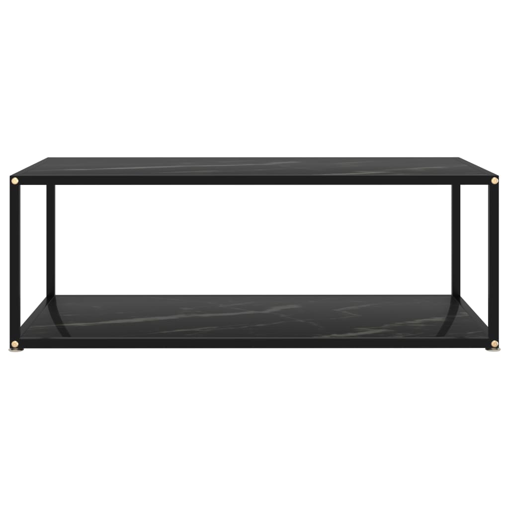 Stolić za kavu crni 100 x 50 x 35 cm od kaljenog stakla