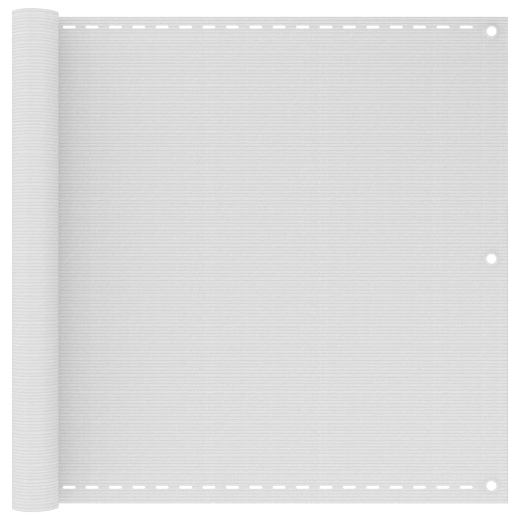 Balkonski zastor bijeli 90 x 500 cm HDPE