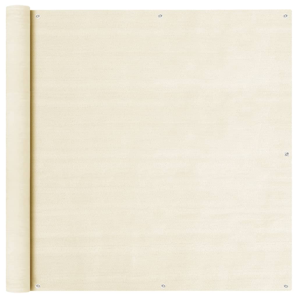 Balkonski zastor krem 120 x 500 cm HDPE
