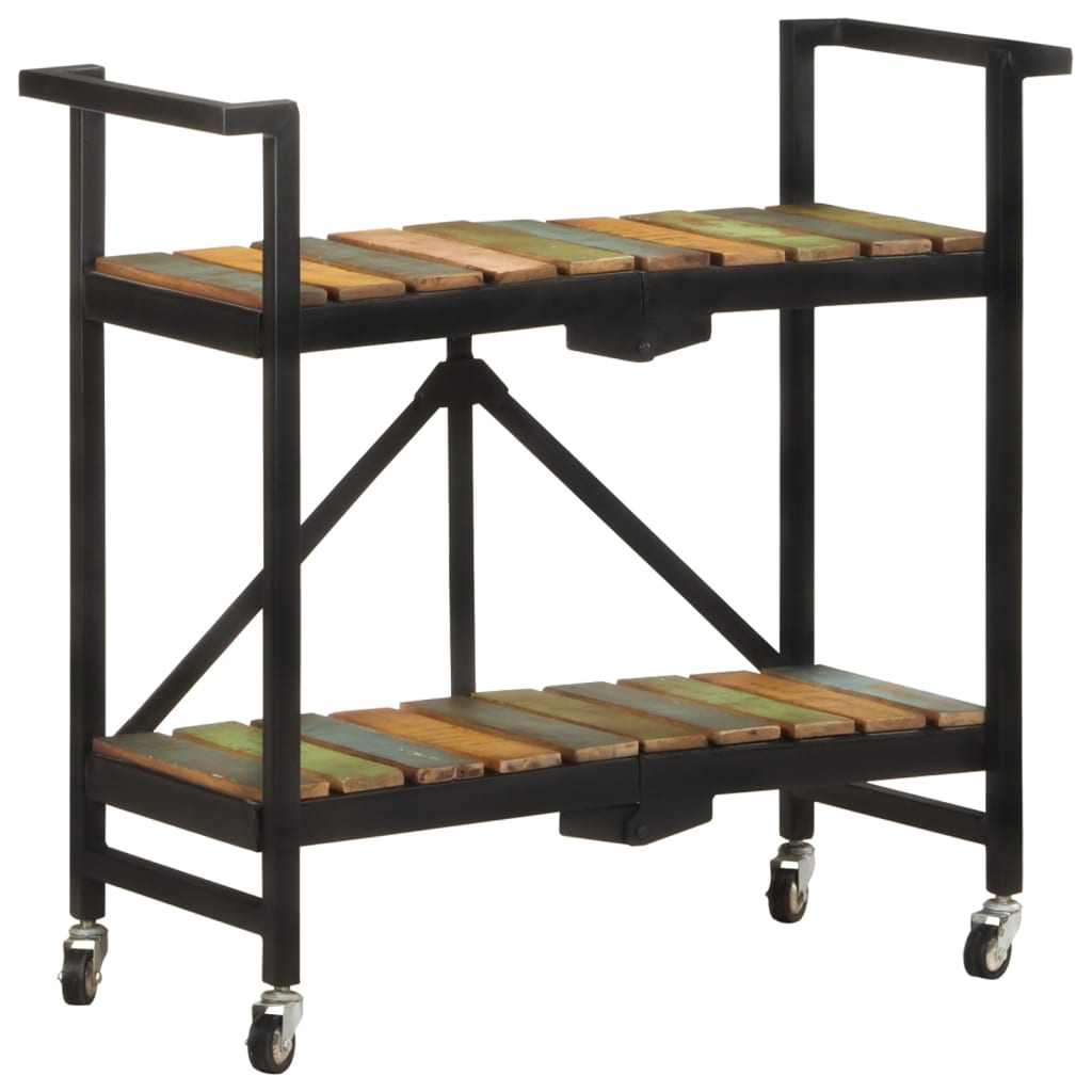 Kuhinjska kolica 87x 36 x 81 cm od masivnog obnovljenog drva
