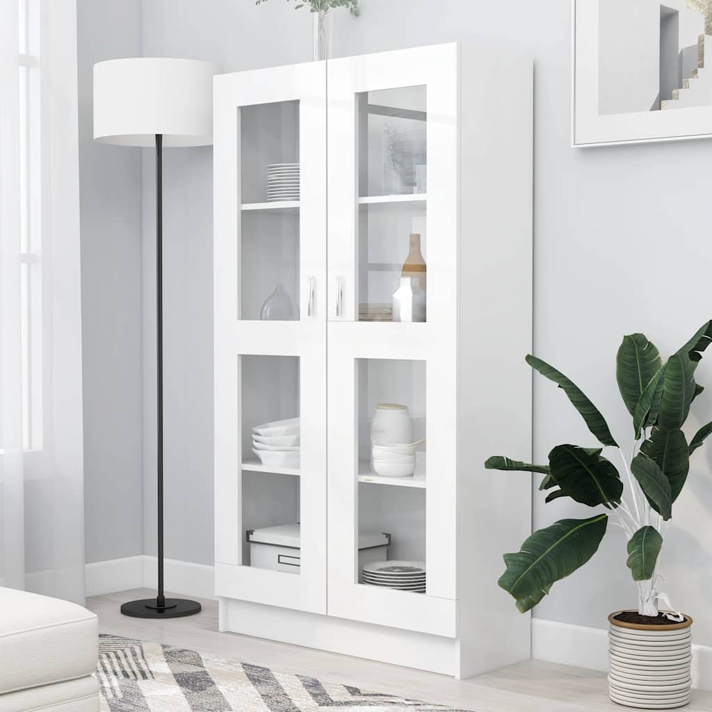 Vitrina bijela 82,5 x 30,5 x 150 cm konstruirano drvo