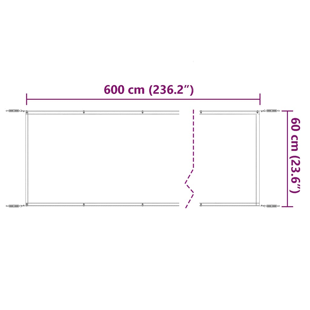 Okomita tenda svjetlozelena 60 x 600 cm od tkanine Oxford